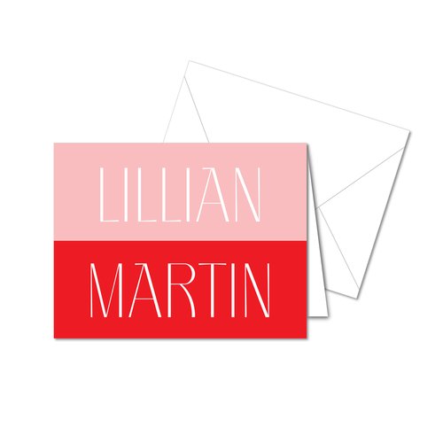 Folded Colorblock Stationery