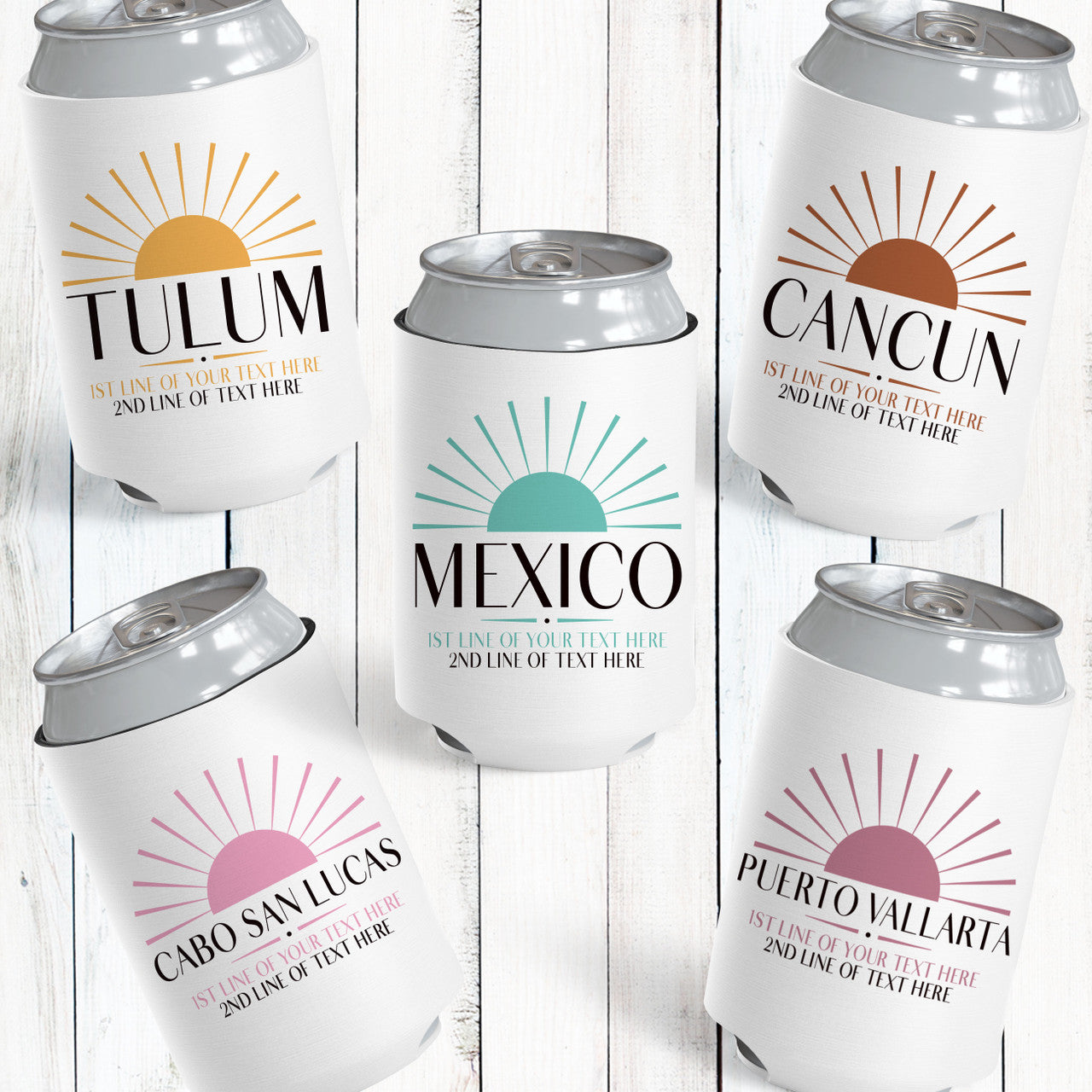 Mexico Sunshine Can Coolers