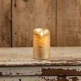 4" Gold Moving Flame Timer Candle