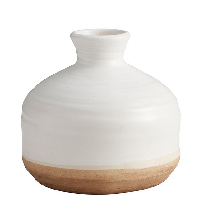 Matte White and Clay Vase