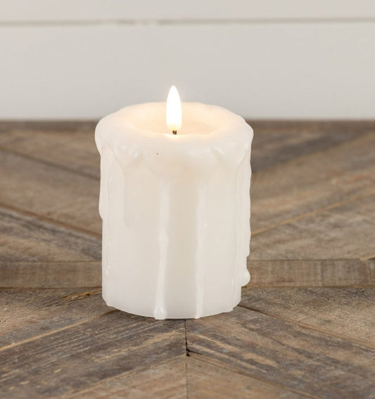 4" White Pool 3D Timer Candle