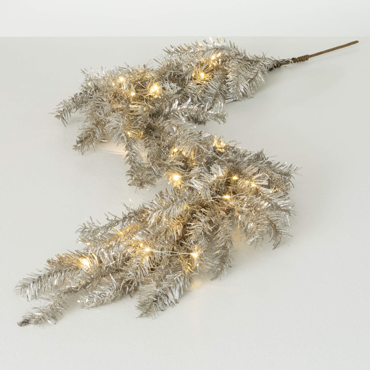 Lit Tinsel Garland