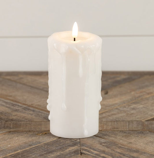 6" White Pool 3D Timer Candle