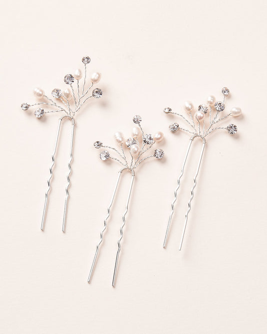 Abigail Freshwater Pearl Hair Pins (Set of 3)
