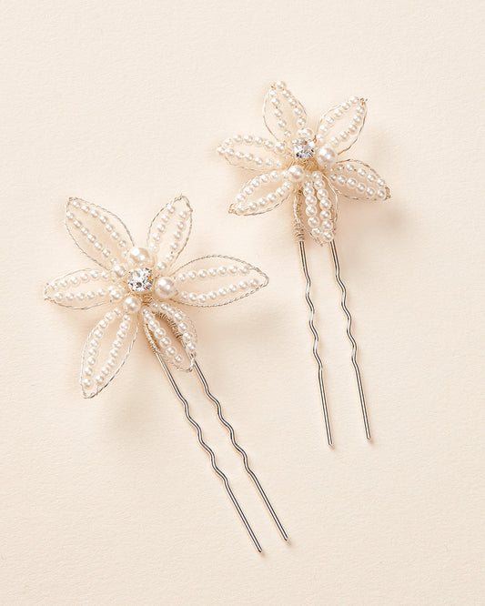 Cosamia Pearl Hair Pins (Set of 2)