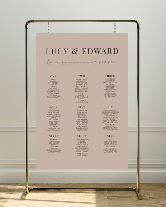 Persephone Sign | Table Plan