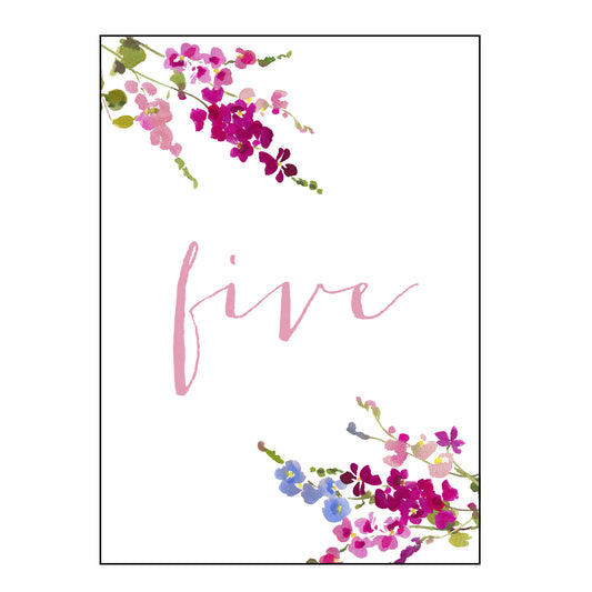 Pink And Blue Bonnets | Table Numbers