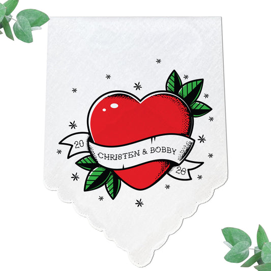 Tattoo Heart Handkerchiefs