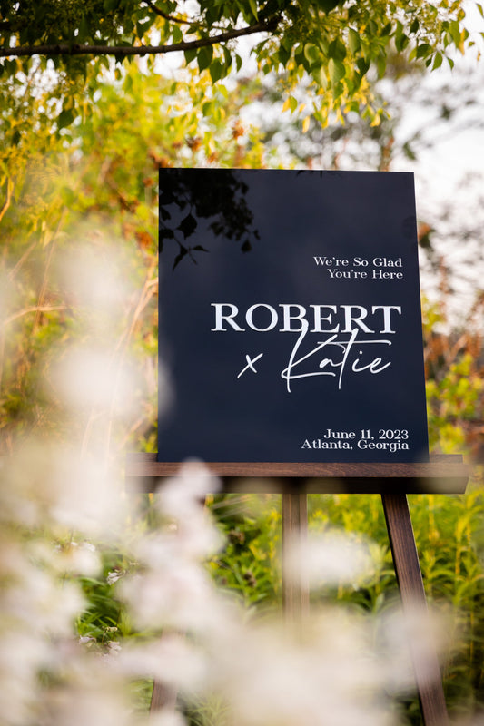 3D Acrylic Welcome Wedding Sign. Laser Welcome - Inked