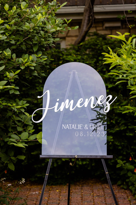 3D Acrylic Welcome Wedding Sign. Laser Welcome - Overlap