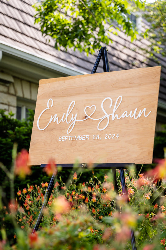 Welcome Wedding Sign. Laser Welcome - Sophia