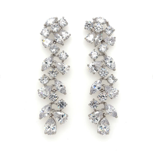 Sophisticated Long Dangle Bridal Earrings Style No. E140