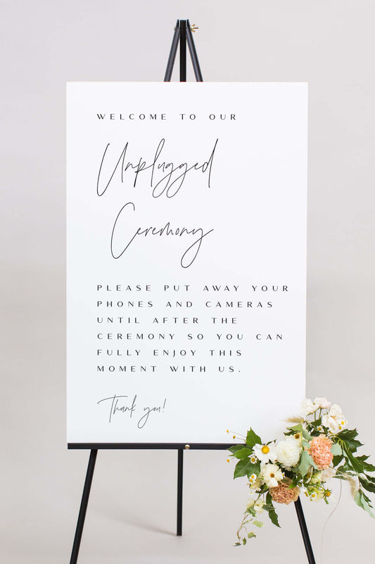 Gatorboard Unplugged Ceremony Sign Ideas | The Alicia