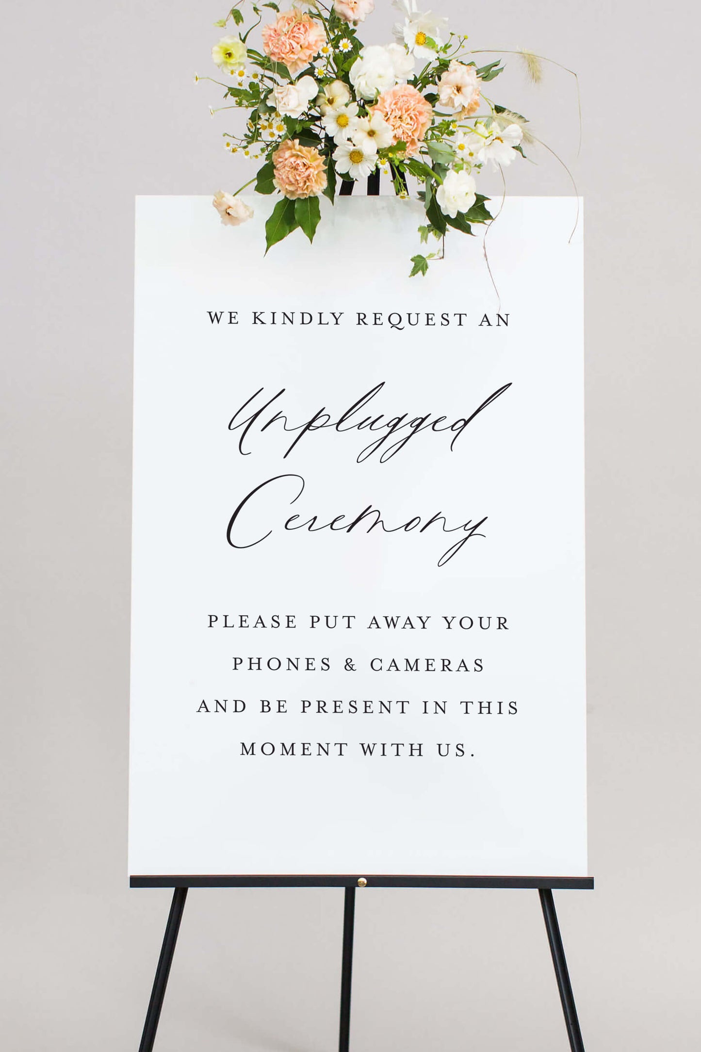 Unplugged Wedding Sign Acrylic | The Amelia