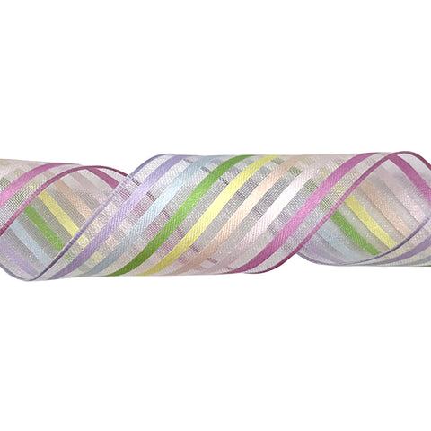 Wired Pastel Sheer Stripe -- 50 Yard Rolls