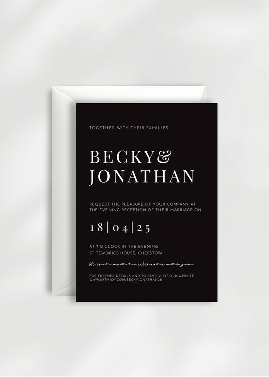 Persephone Wedding Invitation | Evening Guest