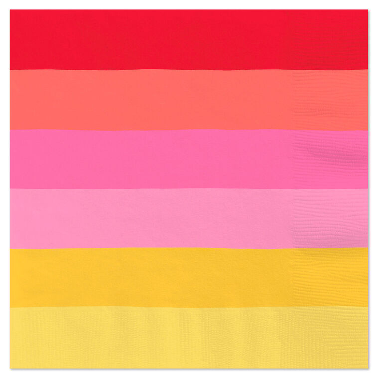 Warm Ombre Stripe Dinner Napkins, Set of 16