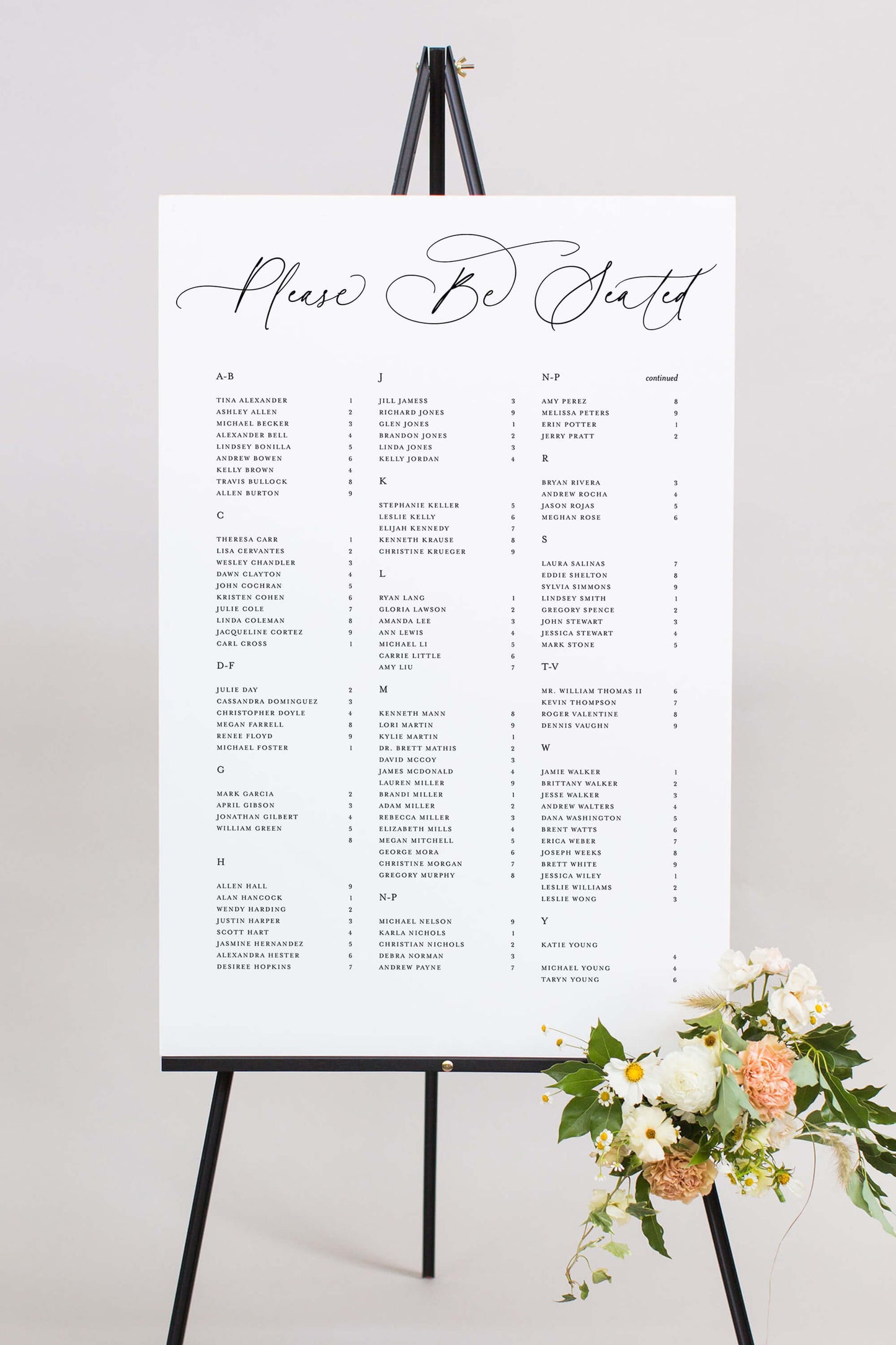 Gatorboard The Krista | Wedding Seating Chart