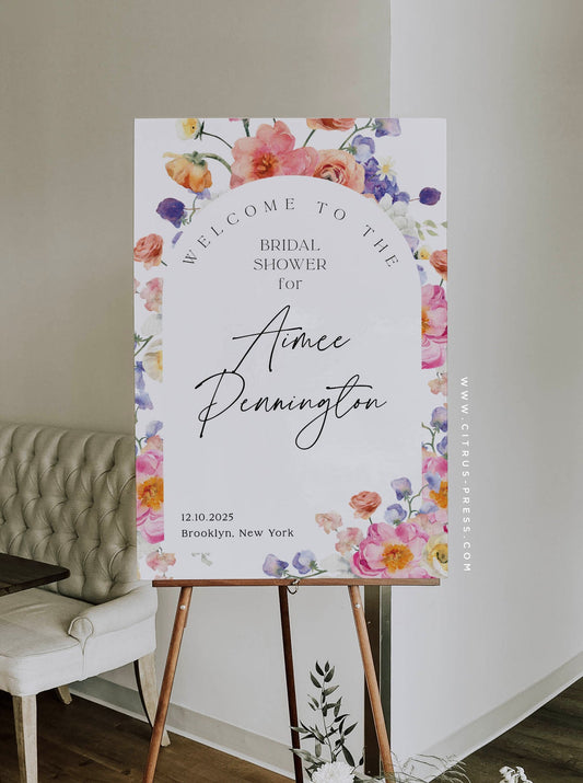 Garden Party Welcome Sign | Printable Template