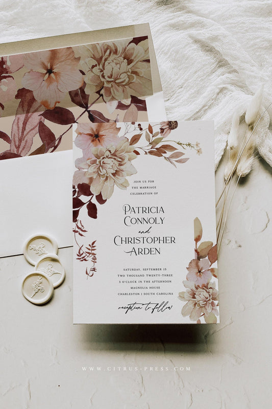 Wildflower Wedding Invitation | Patricia
