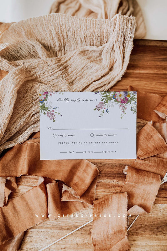 Wildflower RSVP Card | Stephanie