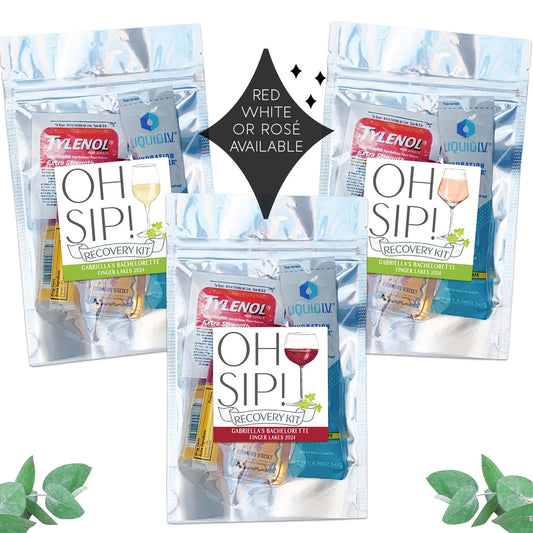 Oh Sip Wine Cocktail Label + Resealable Bags