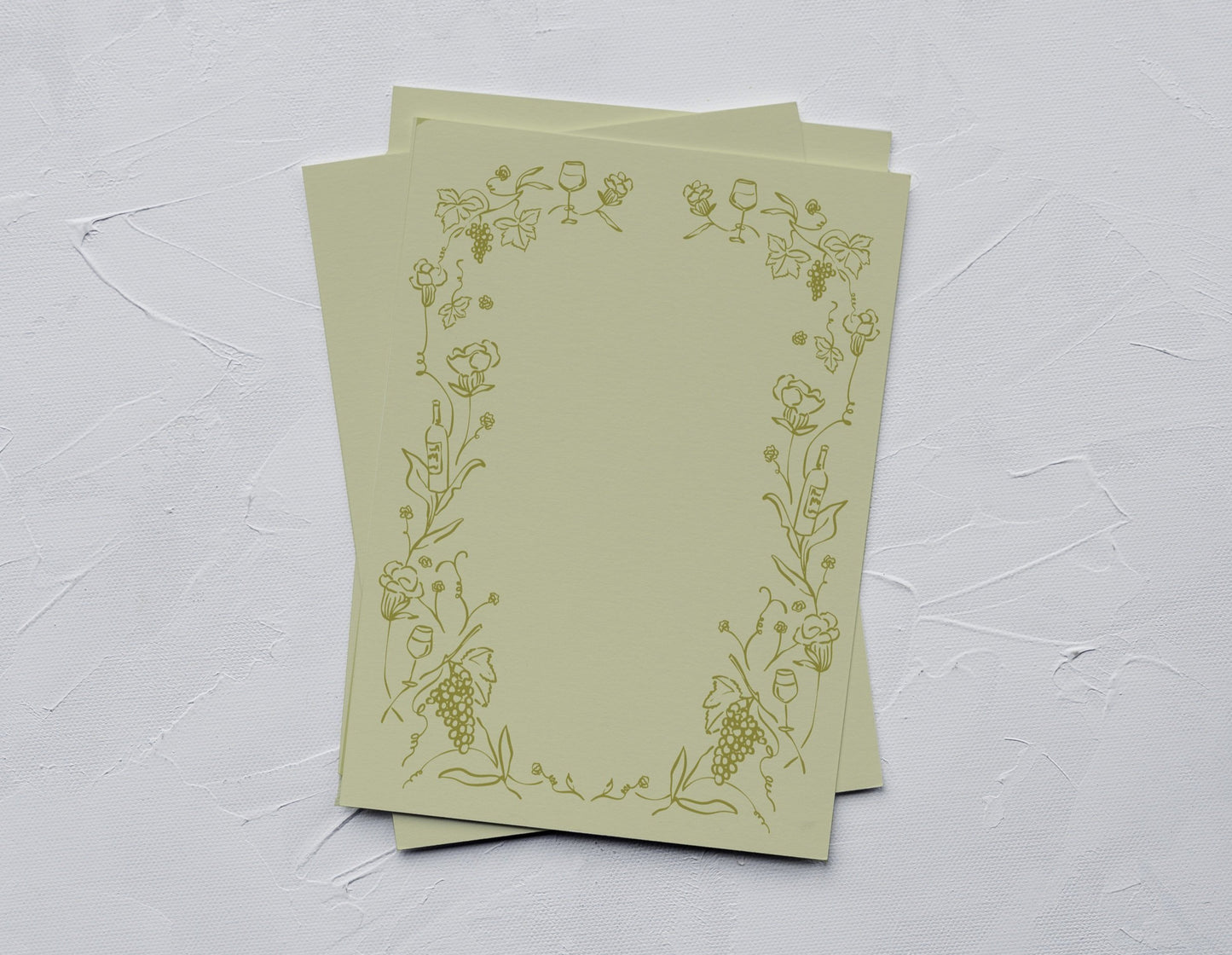 Wine & Dine Blank Card Set
