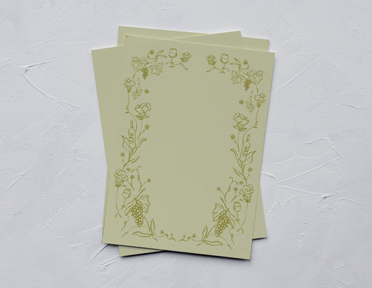 Wine & Dine Blank Card Set