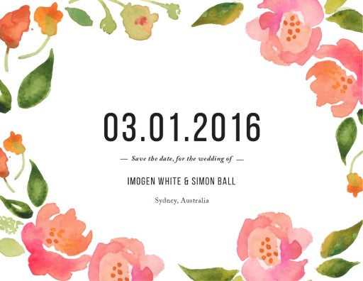 Wreath Save The Date Cards by Amelia S.