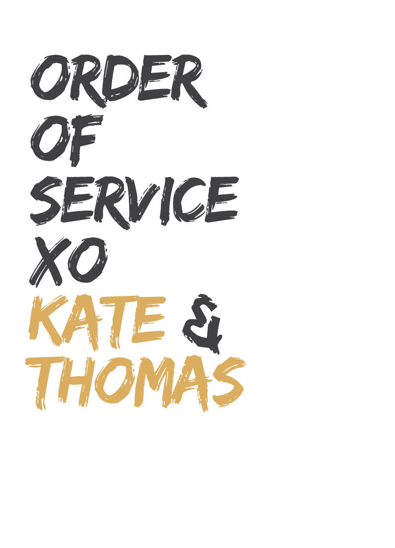 XO Wedding Program by James B.