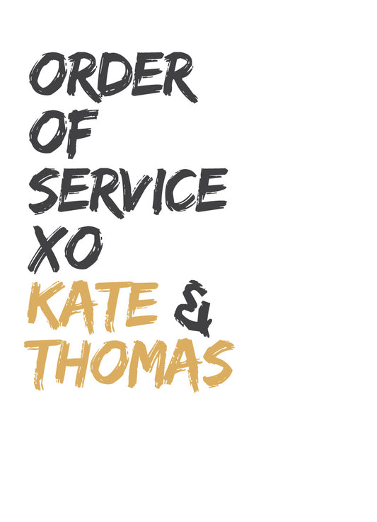 XO Wedding Program by James B.