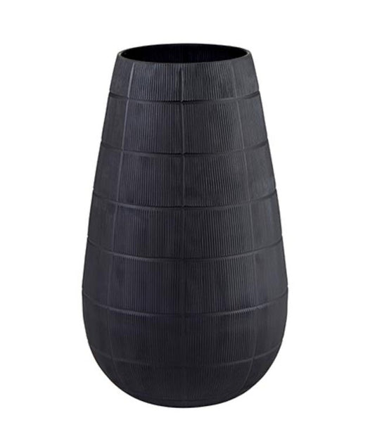Black Square Pattern Vase - Large
