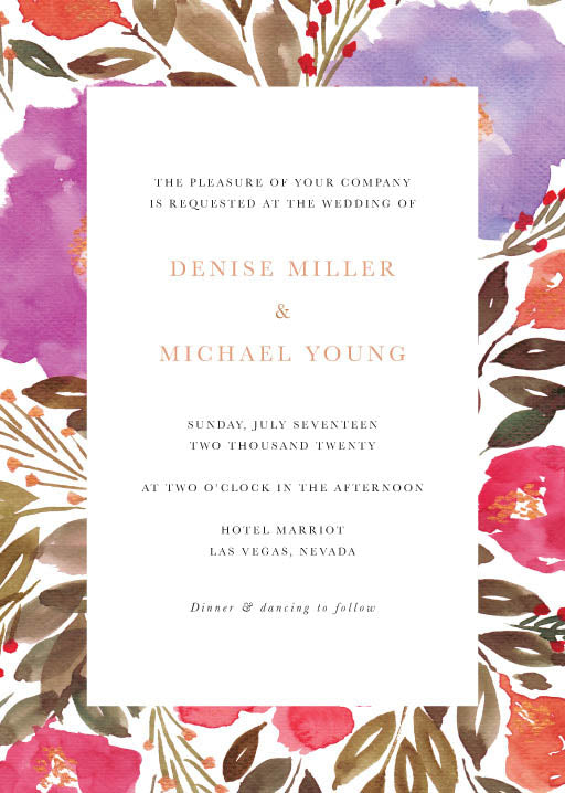 Violet Fall Wedding Invitations by Ramoncita R.