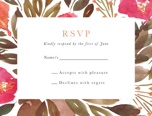 Violet Fall RSVP Cards by Ramoncita R.