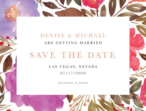 Violet Fall Save The Date Cards by Ramoncita R.
