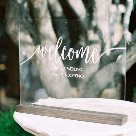 Classic Acrylic Wedding Welcome Sign