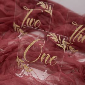Acrylic Wedding Table Numbers Gold Cards Design Decorations CT007