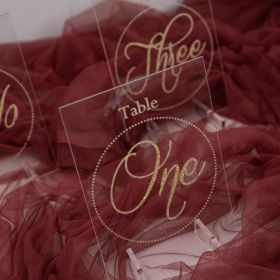 Acrylic Wedding Table Numbers Gold Cards Design Decorations CT008