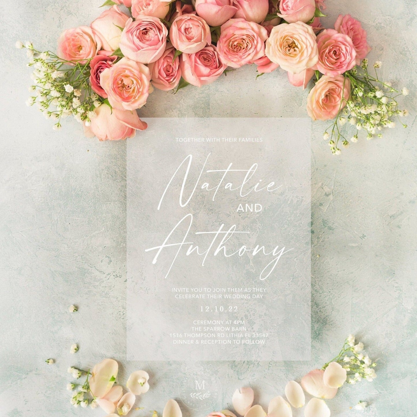 Acrylic Wedding Invitations, Ella