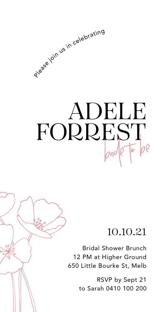 AdeleBridal Shower Invitation by Nicole C.