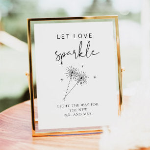 ADELLA Minimalist Wedding Sparkler Send Off Poster