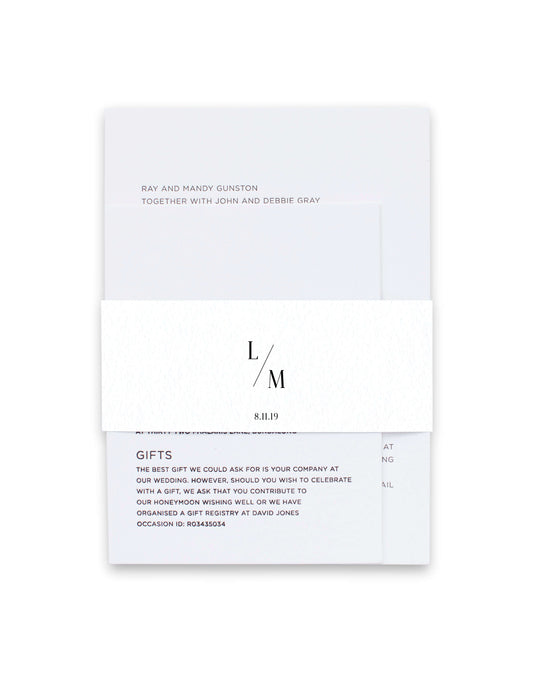 Adore Invitation Belly Band by Penelope E.