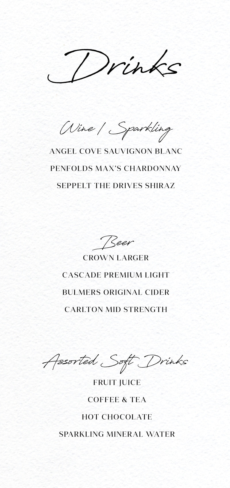 AdoreMenu Cards by Penelope E.