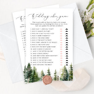 Adventure awaits pine trees The wedding shoe game