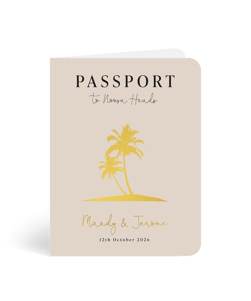 Afternoon Palm Wedding Invitations by Inggrid H.