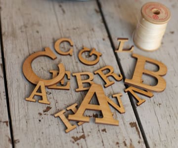 Pre-Stained Alder Wood Lettering