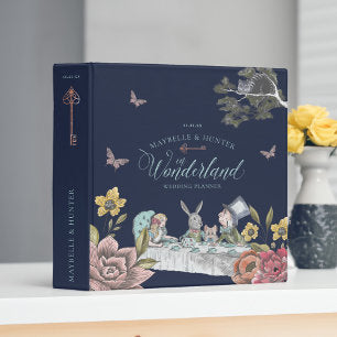 Alice In Wonderland Vintage Chic Wedding Planner 3 3 Ring Binder