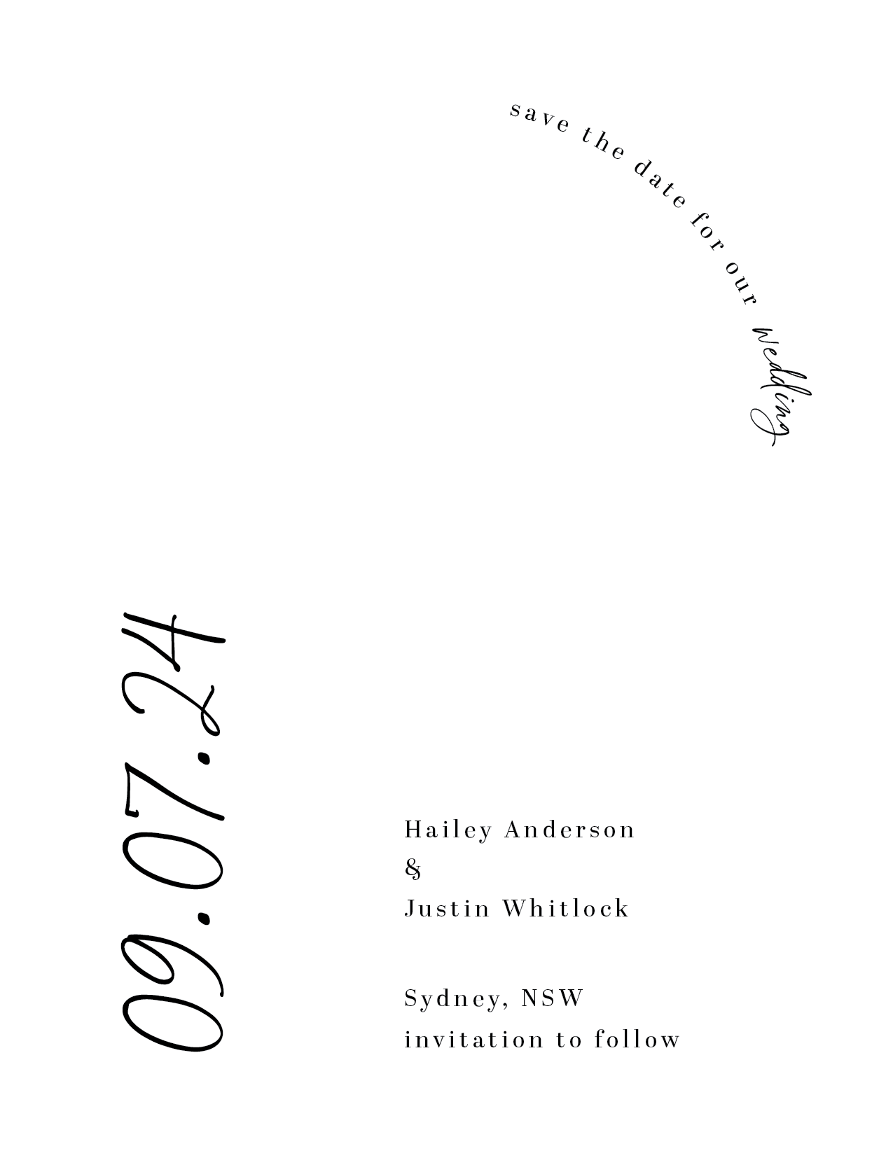 Align Save The Date Cards by Putri N.