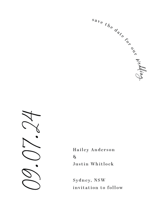 Align Save The Date Cards by Putri N.
