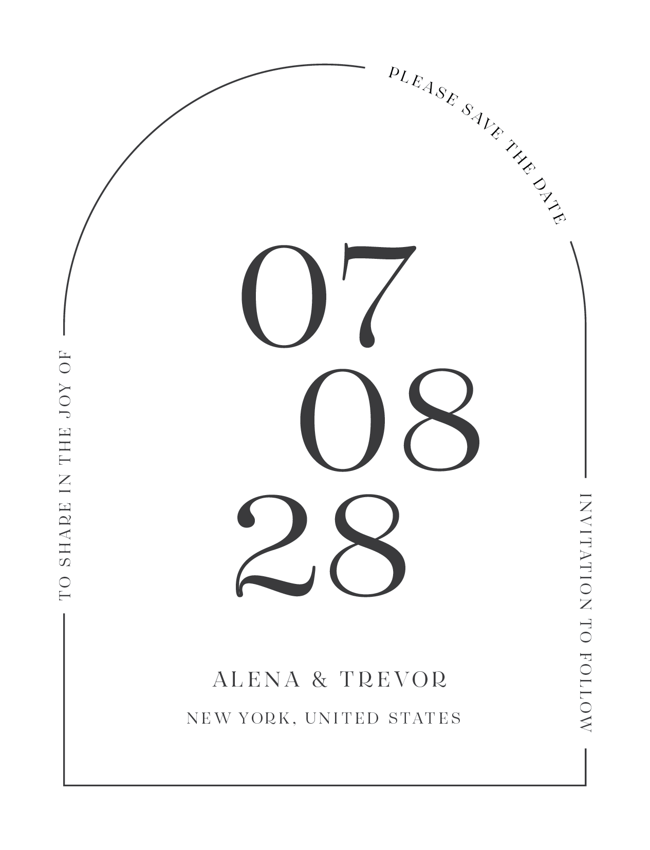 All Minimal Save The Date Cards by Yunita Y.